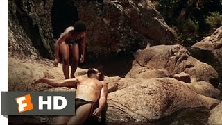 The Naked Prey (8/9) Movie CLIP - Waterfall Escape (1966) HD