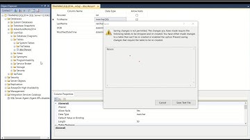 Sql Server | Fix error "Saving changes is not permitted"