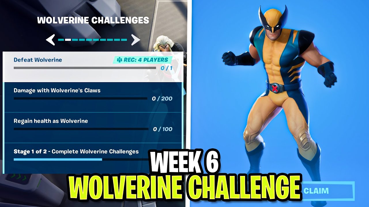 How To Unlock Wolverine Skin Week 6 Wolverine Challenge Fortnite Season 4 Youtube