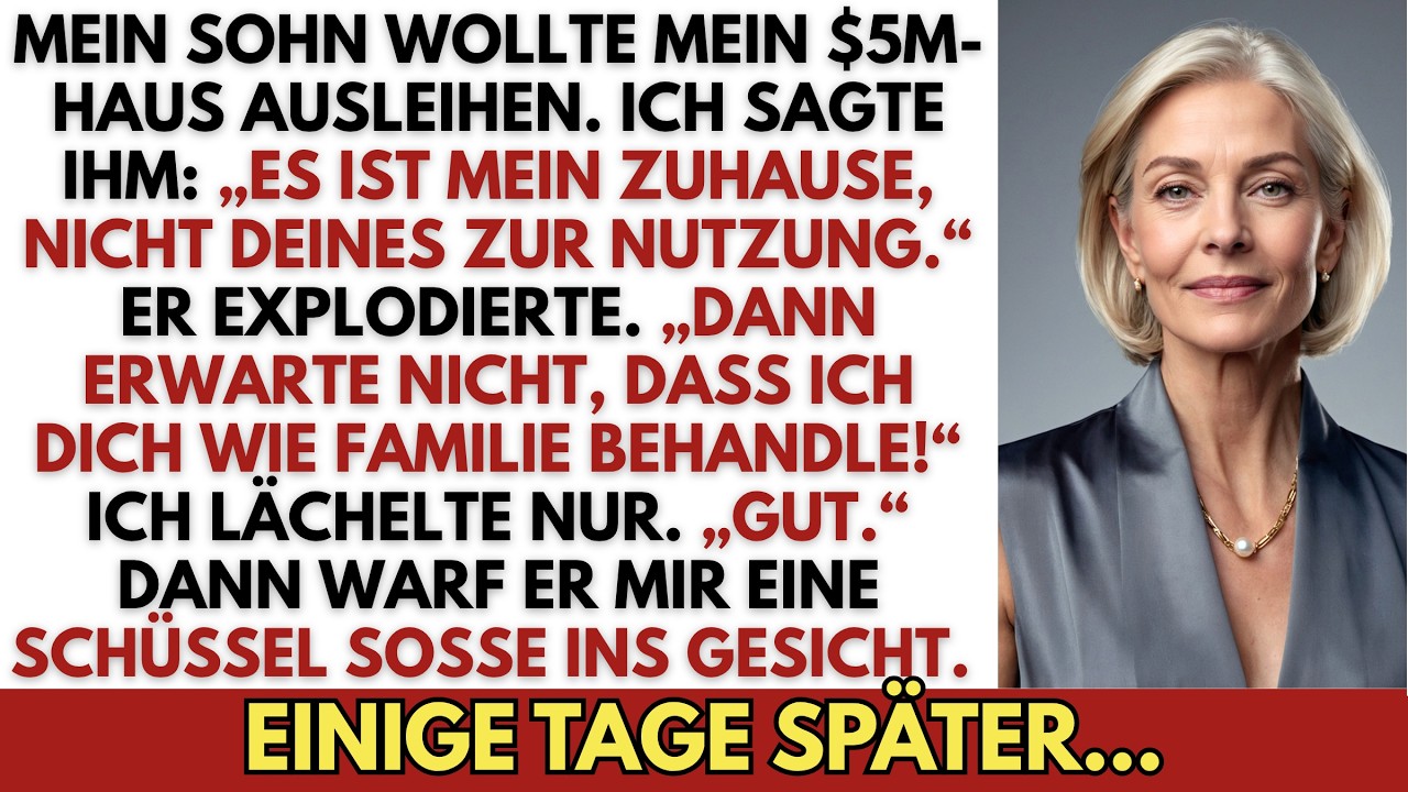 Die Tomatensoße traf mich mitten im Gesicht – und ich habe kein einziges Wort gesagt. Ich saß nur da, in meinem eigenen Esszimmer, während mein Sohn Hendrik mich anbrüllte: „Du sitzt hier sowieso...