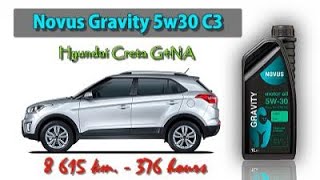 Novus Gravity 5w30 C3 (отработка из Hyundai Creta G4NA, 8 615 км., 376 моточасов).