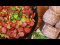 Fritada de calabresa - Simples e deliciosa I Kielbasa sausage skillet - Simple and delicious