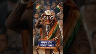 काकरोच जनता पार्टी 😂😂 #shortsads #ai #aivideo #netaji