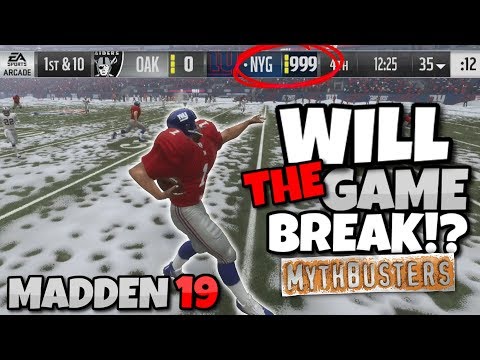 WHAT HAPPENS IF YOU EXCEED THE SCORE LIMIT IN MADDEN 19!? Madden 19 Mythbusters #4