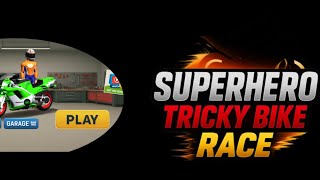 Superhero Tricky Bike Race Gameplay | Crazy Bike Stunts & Racing Challenges (Android) screenshot 4