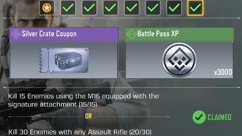 Call Of Duty Mobile Kill 15 Enemies using the M16 equipped with the signature attachment