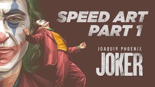 JOKER Joaquin Phoenix SPEED ART Part 1 | CorelDRAW