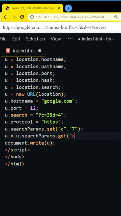 Javascript, get or set URL origin, protocol, hostname, host, port, pathname, querystring parameters
