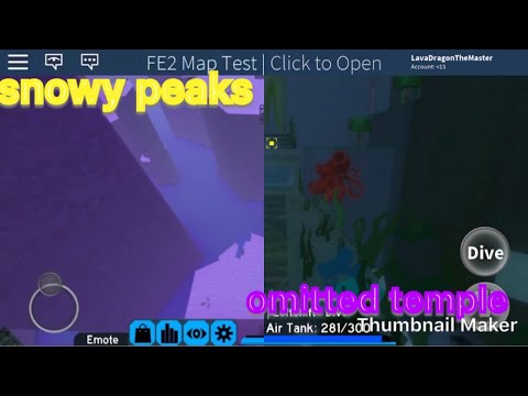 Fe2 test map snowy peaks + omitted temple - YouTube