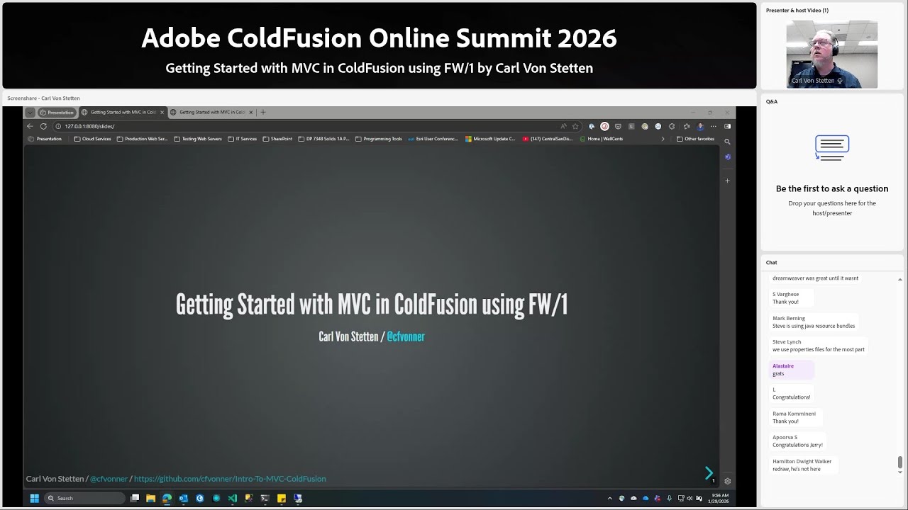 Getting Started with MVC in ColdFusion using FW/1 by Carl Von Stetten ...