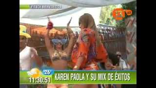 Karen Paola canta sus éxitos en Bienvenidos