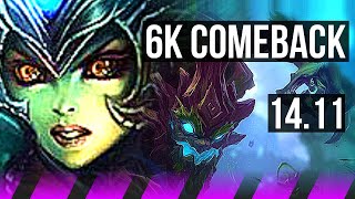 NAMI & Kai'Sa vs MAOKAI & Nilah (SUP) | 6k comeback, 72% winrate, 17k DMG | KR Grandmaster | 14.11