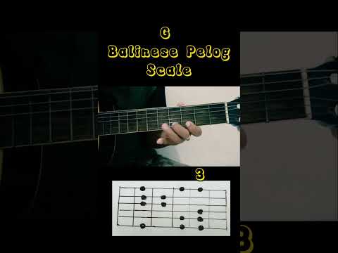 G Balinese Pelog guitar Scale#shortsfeed#shortvideo