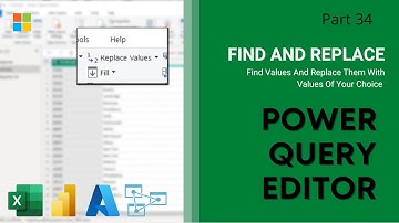 34. Find And Replace Values | Power Query Editor