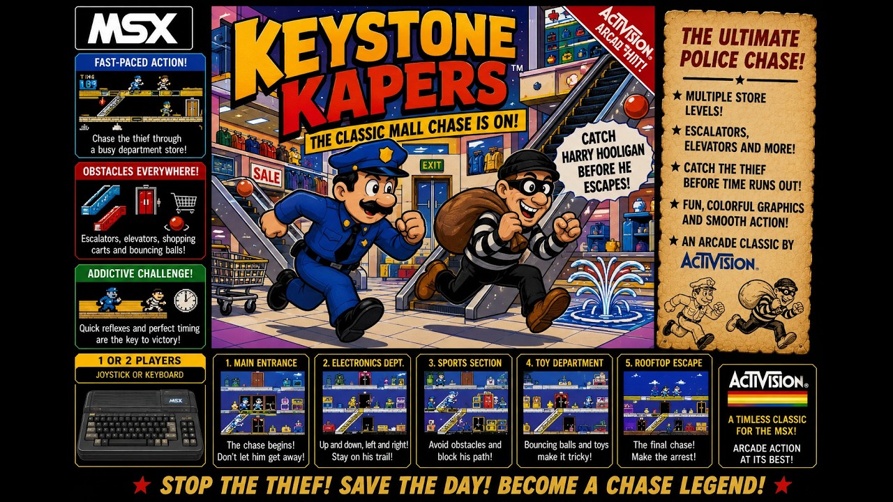 Keystone Kapers - MSX - Walkthrough - YouTube