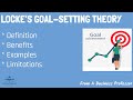 Lockes goalsetting theory  organizational behavior  from a business professor