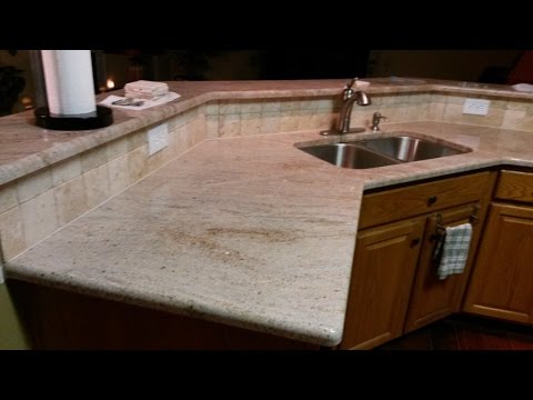 Millennium Cream Granite Counter Tops Before And After Youtube