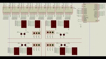 Traffic light controller using At mega 32 in Proteus using seven segment
