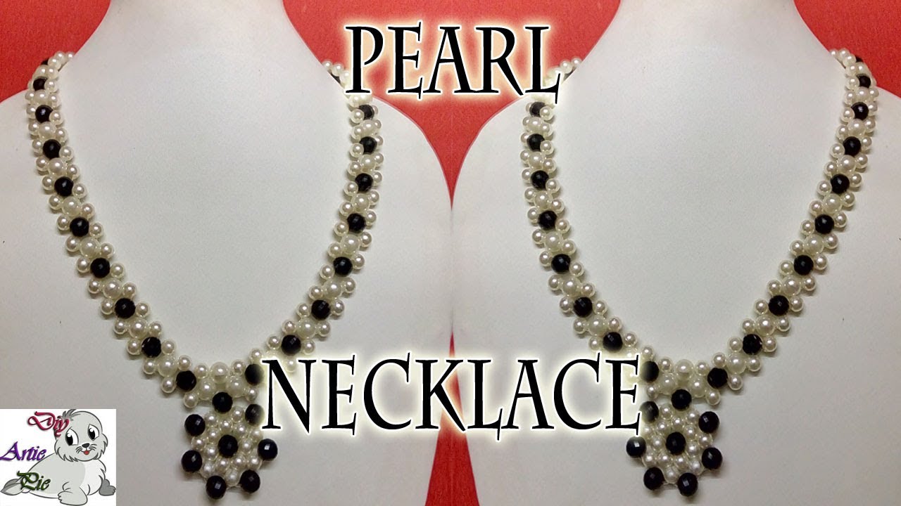 #17 How to Make Pearl Beaded Necklace || Diy || Jewellery Making