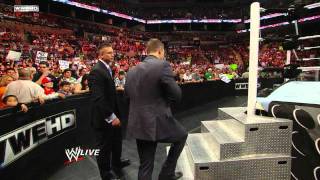 Raw: The Miz attacks John Cena before their \\
