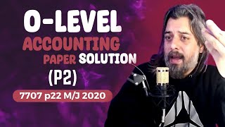 O level Accounting yearly Past paper solution 7707 P22 M/J 2020
