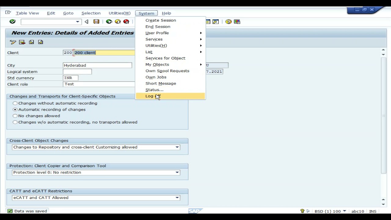 Login a new client in sap - YouTube