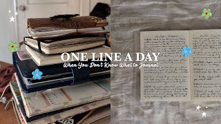 What To Write In Your Journals | One Line A Day