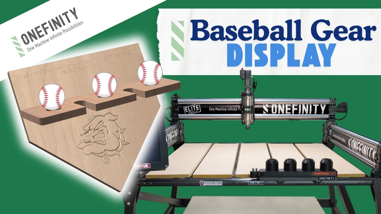This Custom Baseball Display is Surprisingly Easy to Make! See the Onefinity CNC in action. FREE FILES!