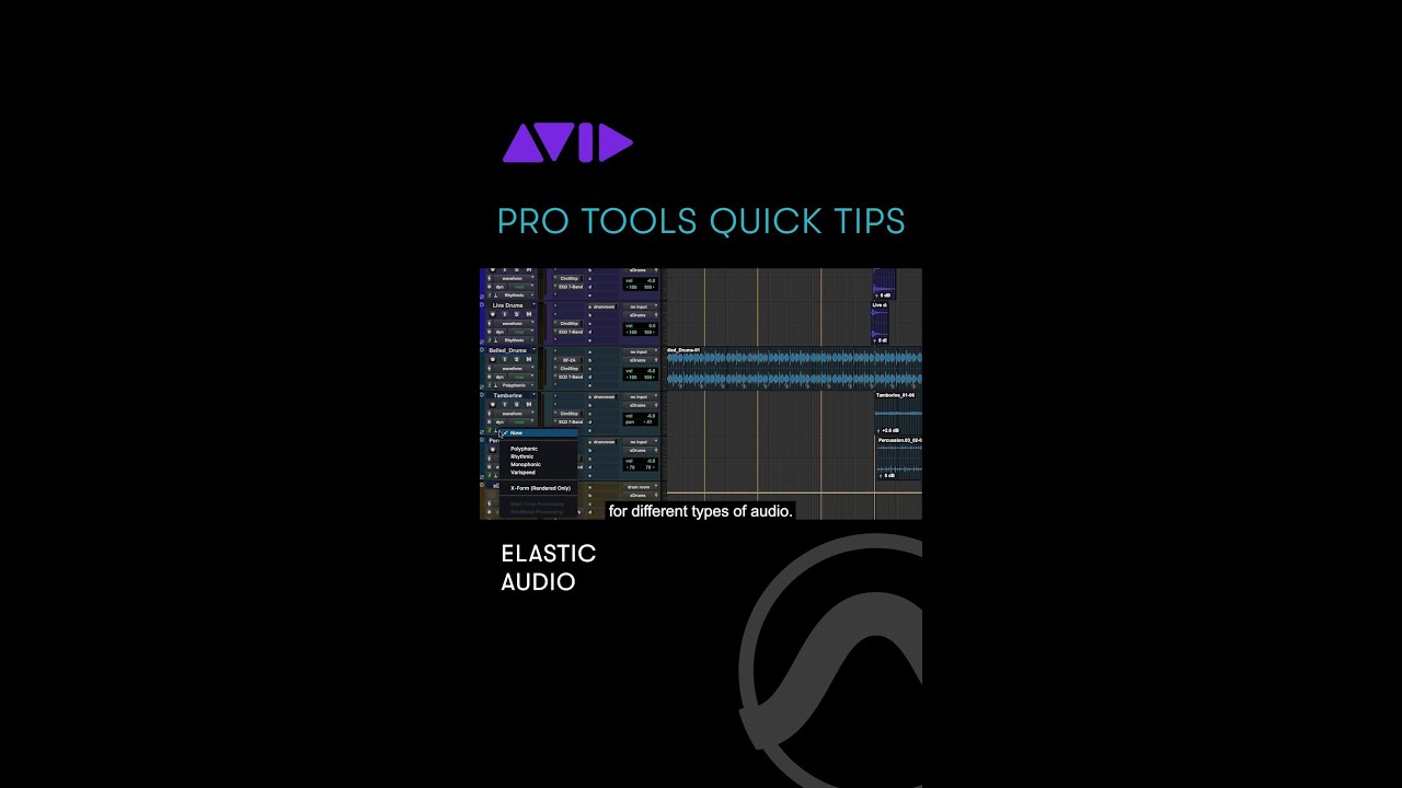 Узнайте, как включить Elastic Audio в Pro Tools