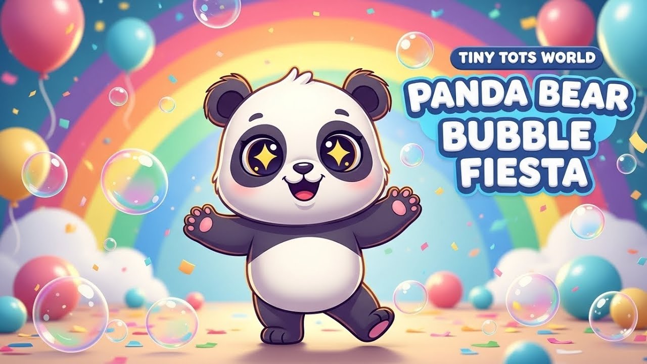 Panda Bear Bubble Fiesta 🐼🎈 | Fun Kids Song | Tiny Tots World