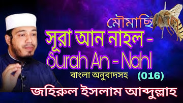 (016)সূরা আন নাহল -Surah An-Nahl سورة النحل  অনুবাদ | জহিরুল ইসলাম আব্দুল্লাহ Zahirul Islam Abdullah