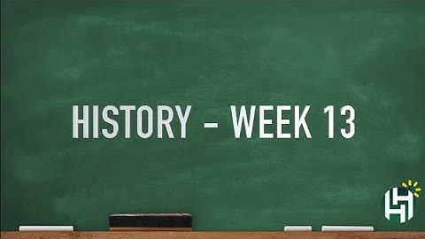 CC Cycle 3 Week 13 History