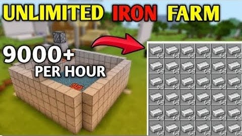 How to make Unlimited Iron Farm  with command block in Minecraft PE !! Anil gamer #minecraft