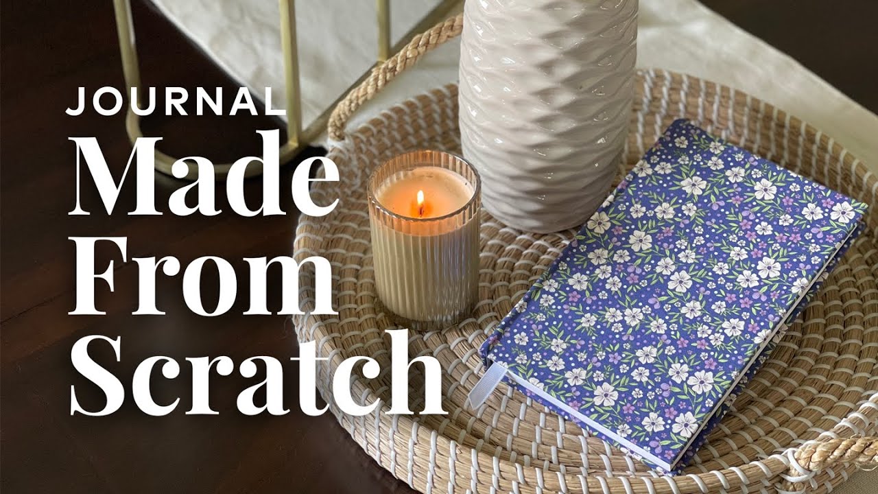 Making a Journal by Hand | Bookbinding ASMR | French Link Stitch