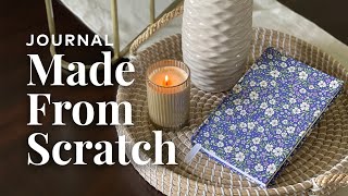 Making a Journal by Hand | Bookbinding ASMR | French Link Stitch