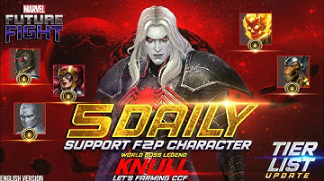 5 Daily Clear Knull Guide Support F2P Character And Tier Damage List Update - Marvel Future Fight