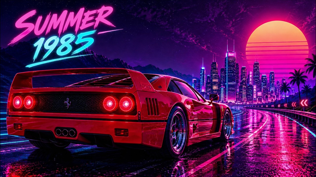 Summer 1985 – 1 Hour Synthwave Night Drive Mix