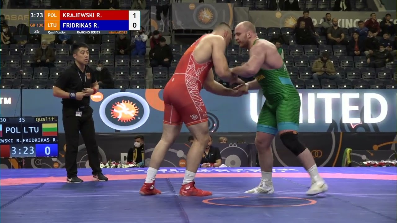 Qual. GR - 130 kg: R. KRAJEWSKI (POL) v. R. FRIDRIKAS (LTU)