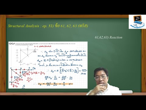 ข้อสอบ กว. Structural Analysis : ep. 31) ข้อ 61,62,63 (ทรัส)