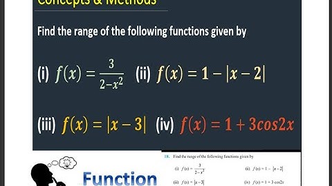 Range of following function given by 
