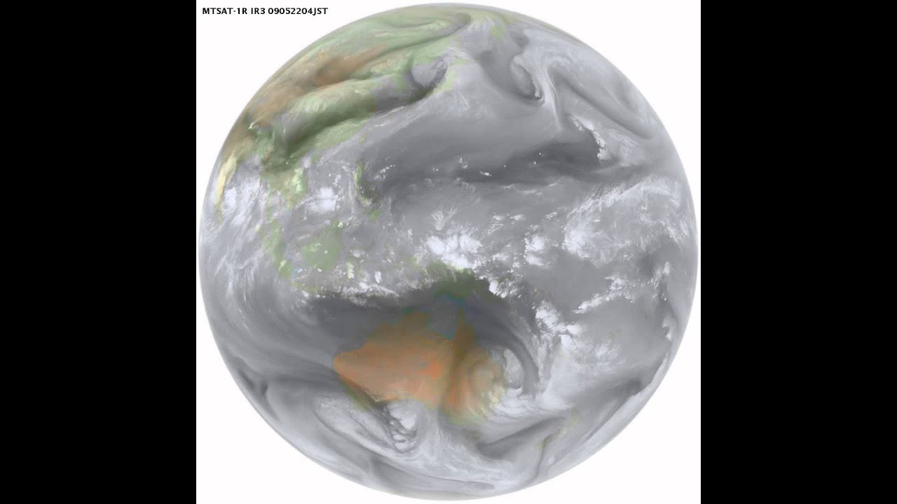 気象衛星ひまわり全球水蒸気画像09年 Youtube