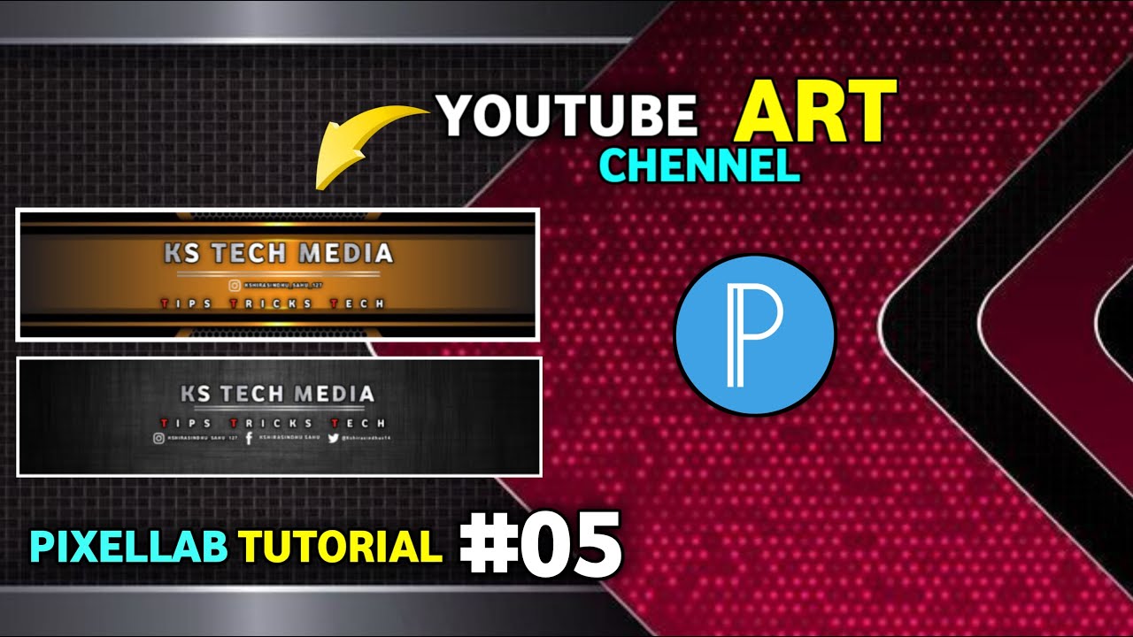 How to make channel banner in pixellab || professional banner for ...