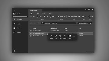 Fluent Design File Explorer + Context Menu