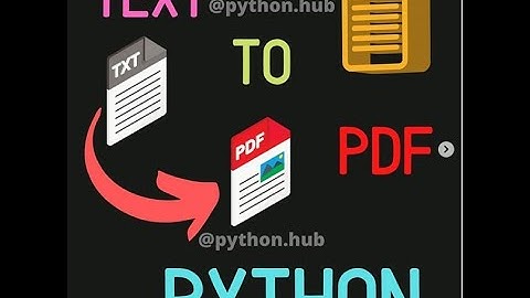 fun python projects for beginners | convert text to PDF in python | python programming [python]