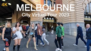 Melbourne City CBD Virtual Tour 2023 4K Australia