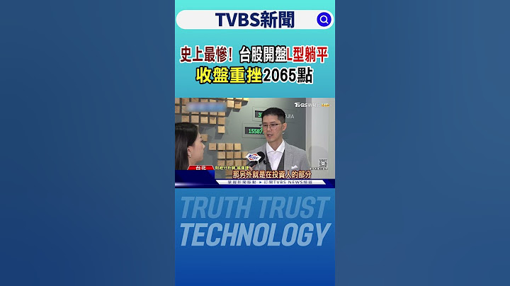 史上最慘! 台股開盤「L型躺平」 收盤重挫2065點｜TVBS新聞 @TVBSNEWS01