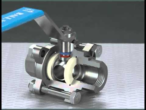 Ball valve - 3D model on PARTcommunity - YouTube