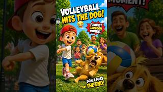 Funny Volleyball Dog Accident 😂 | Cartoon Kids Animation Shorts#usa#cartoonshorts#youtube