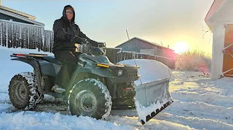 ATV Winch and Snow Plow | Install and Test Run