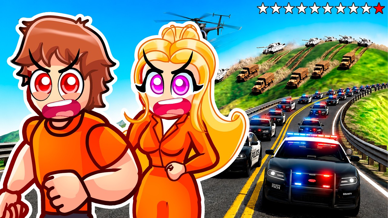 We Survived 10 STARS In GTA 5...